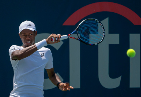 Photo of Christopher Eubanks playing tennis